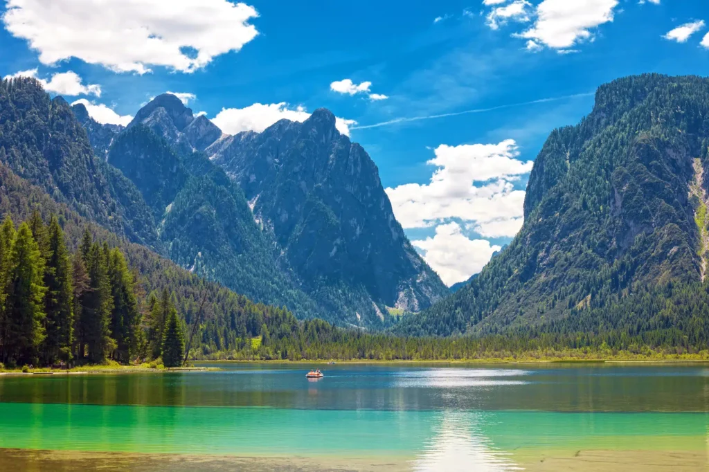 Dobbiaco (Toblach) Dorf in den Dolomiten