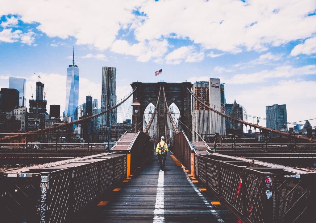 Brooklyn Bridge und Skyline von Manhattan Brooklyn Bridge und Skyline von Manhattan