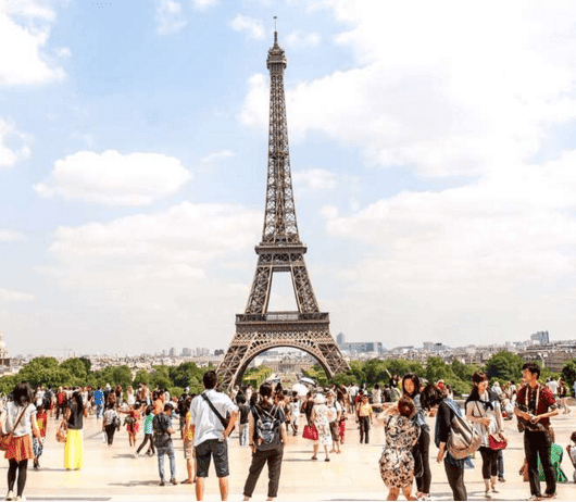 Eiffelturm in Paris Blick auf den Eiffelturm in Paris