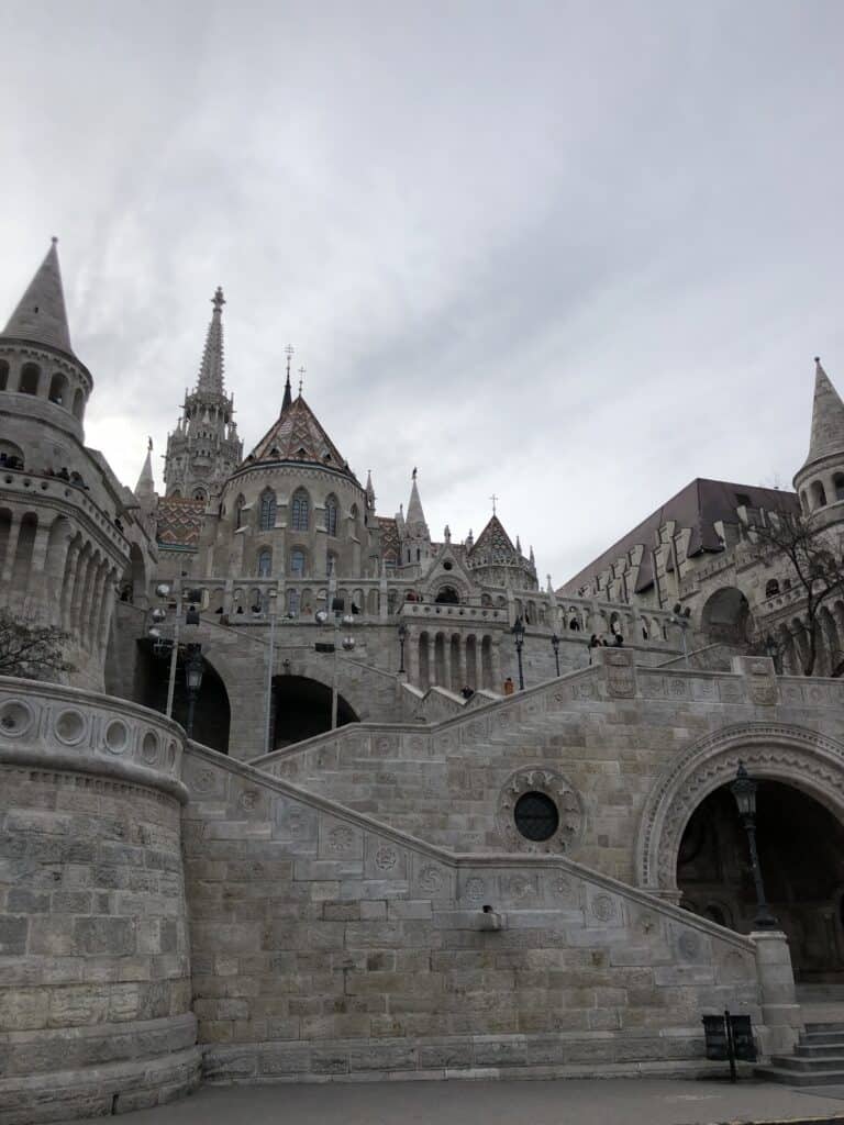 Fischerbastei Budapest Blick von der Fischerbastei in Budapest