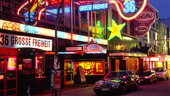 Die Reeperbahn im Hamburger Stadtteil St. Pauli