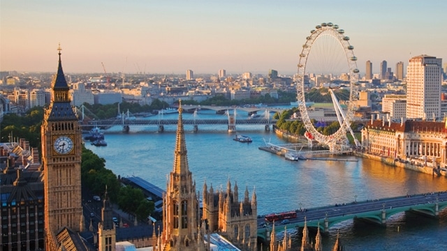 London Skyline im Guide zum Transfer vom Flughafen Stansted nach London