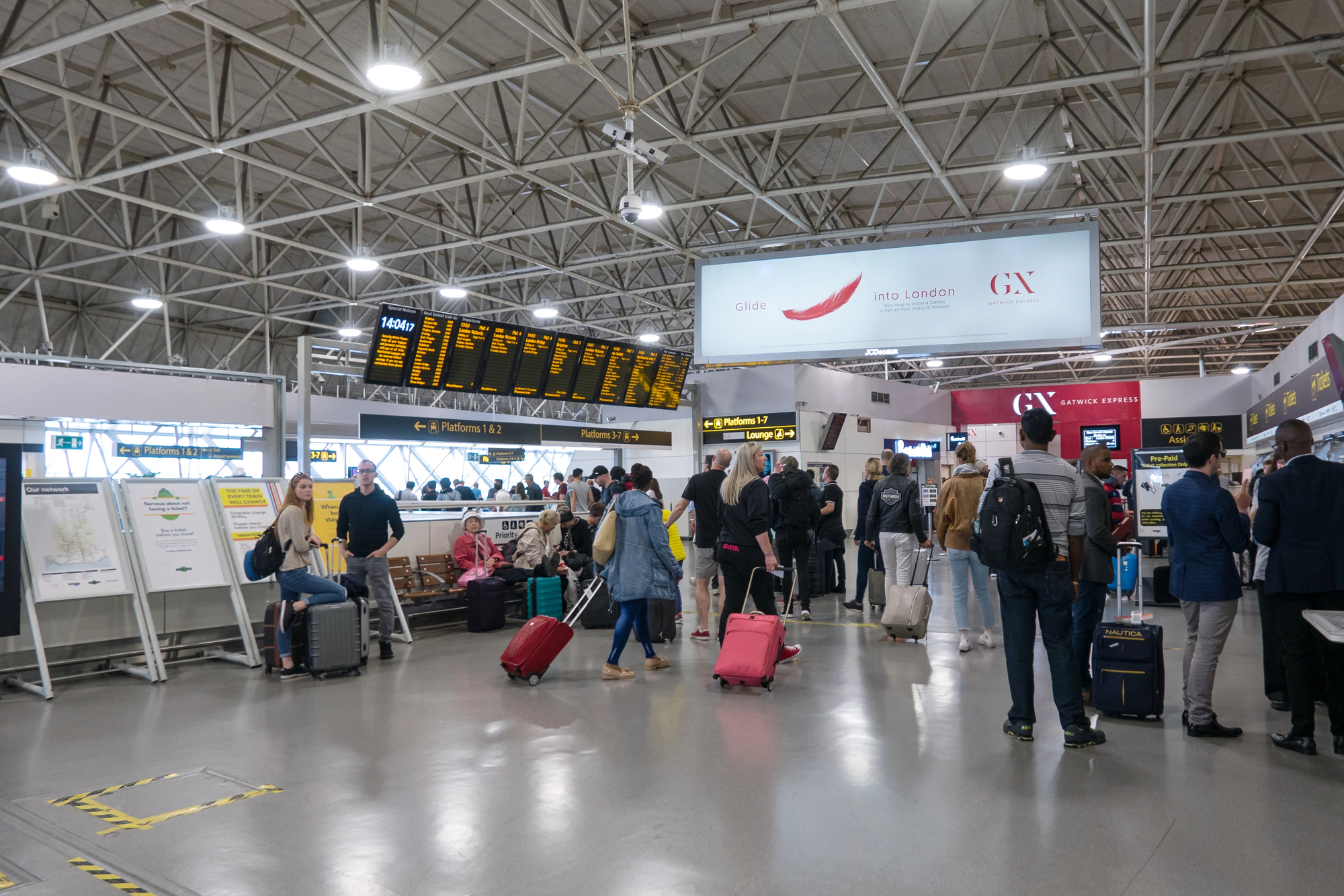 Der Bahnhof am Flughafen Gatwick