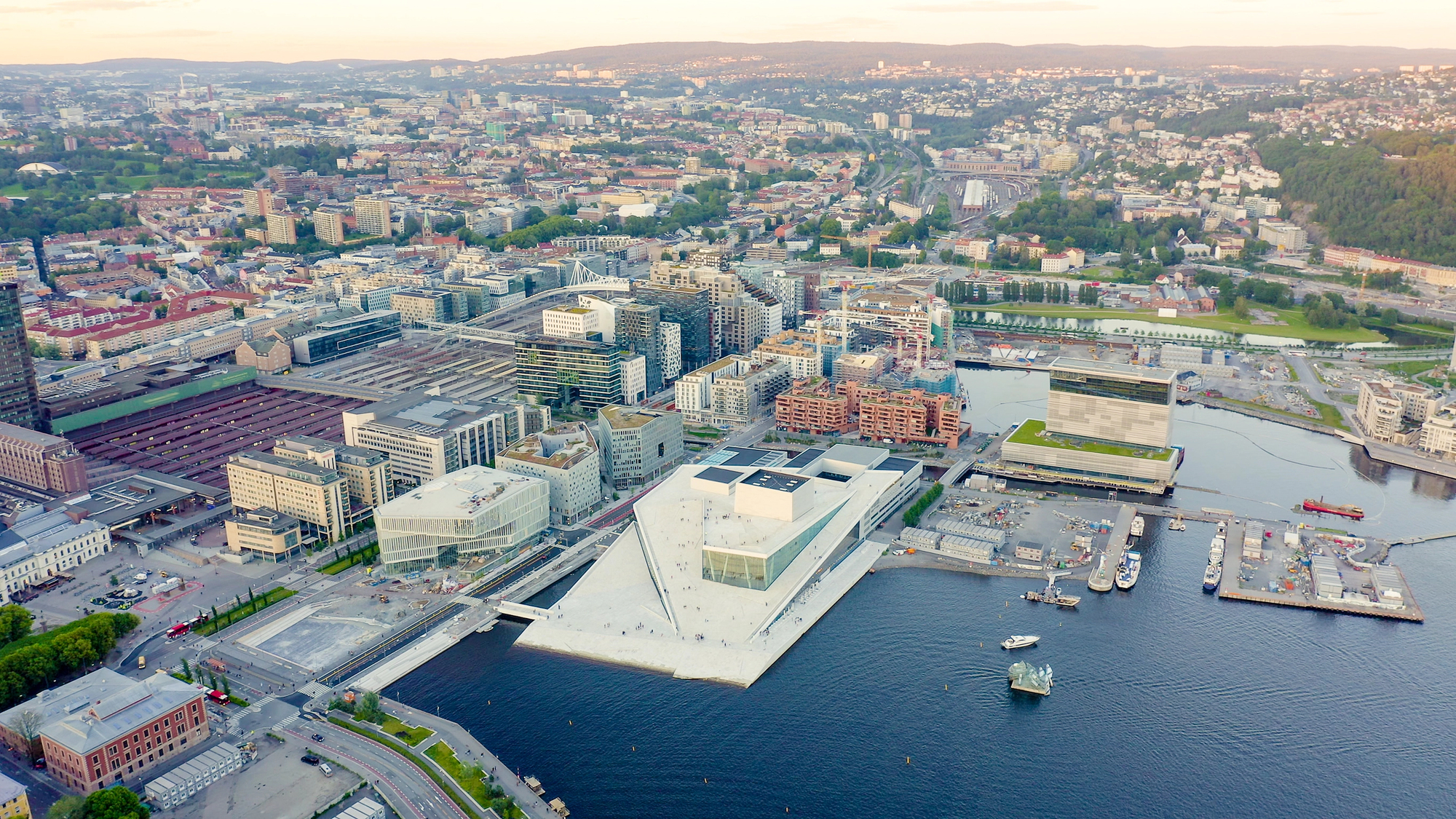 Bjørvika am Hafen von Oslo