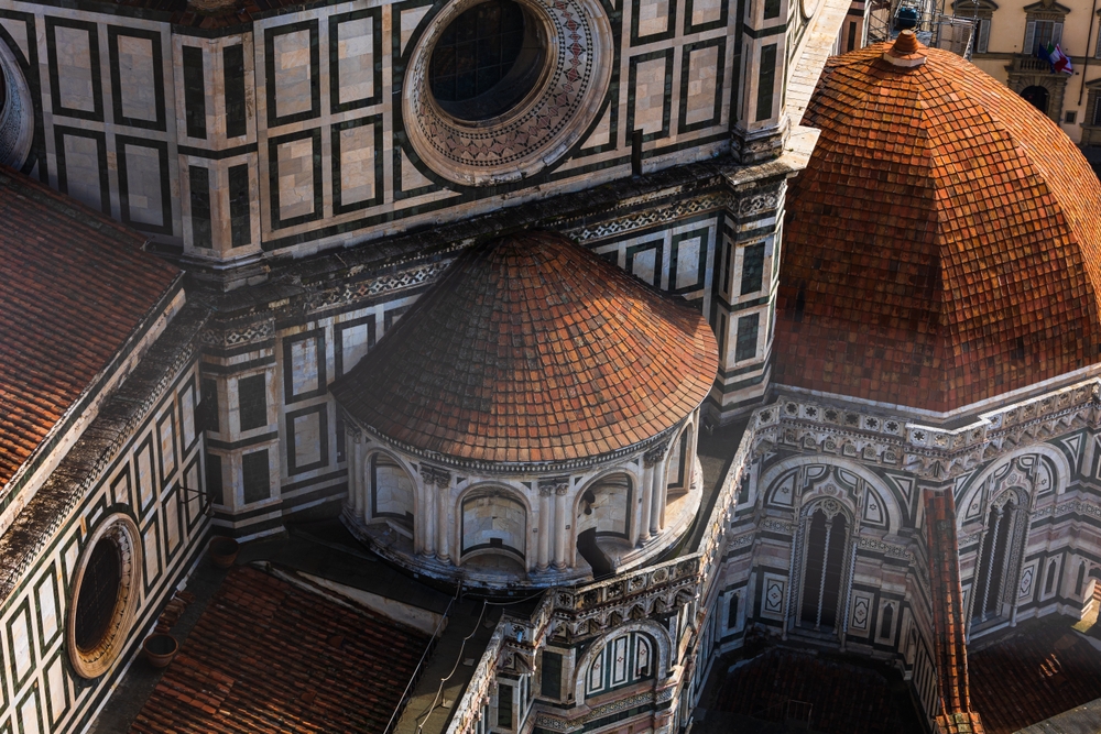 Brunelleschis Kuppel auf dem Dom von Florenz von oben gesehen