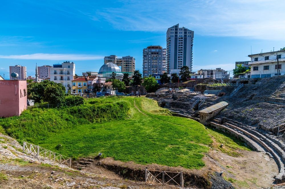 Das römische Amphitheater in Durrës