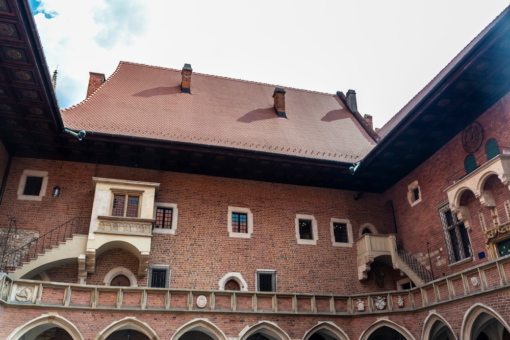 Der Arkadenhof im Collegium Maius in Krakau