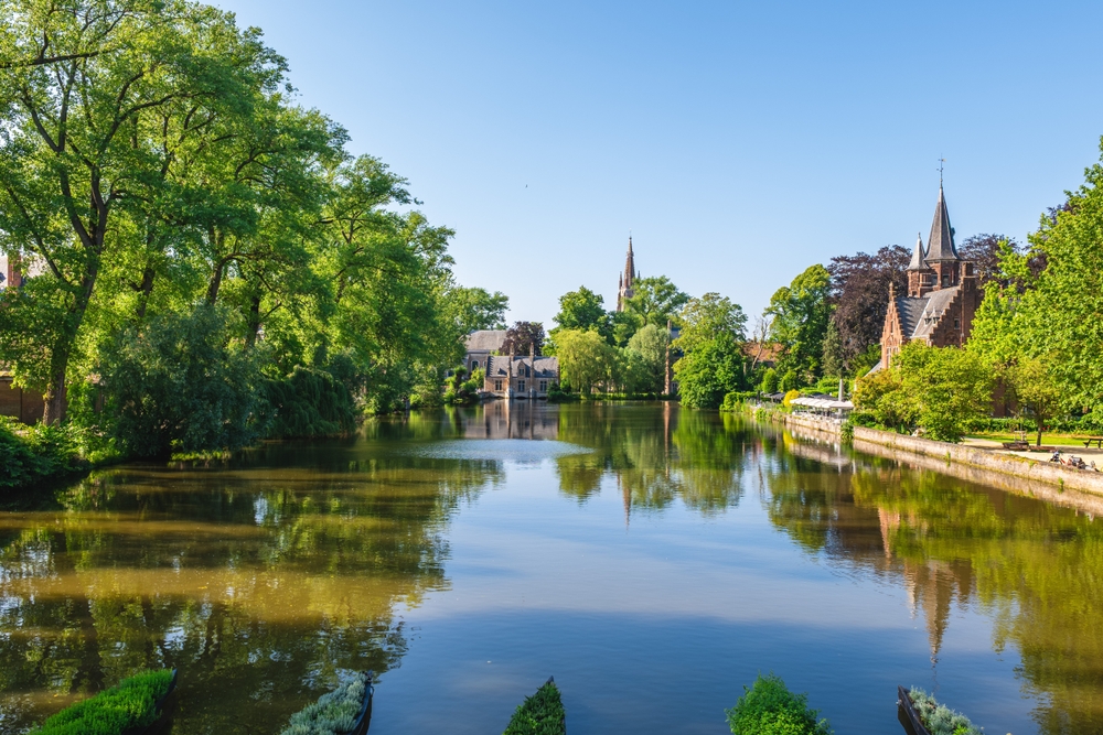 Der Minnewater, der Liebessee, in Brügge