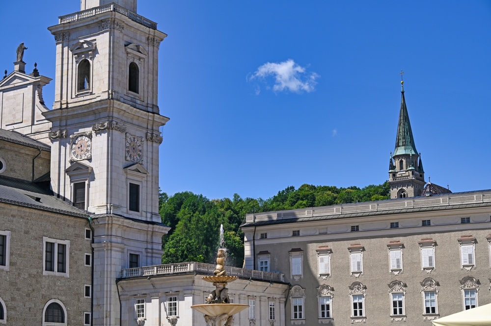 Der Residenzplatz in der Salzburger Altstadt