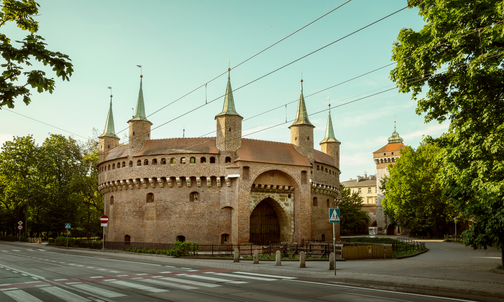 Die Barbakane und das Florianstor in Krakau