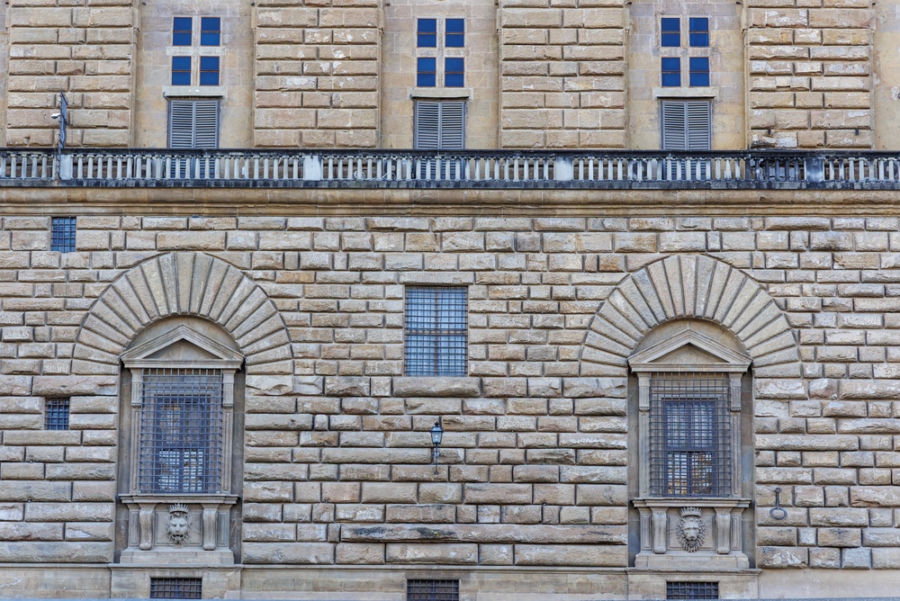 Die Fassade des Palazzo Pitti in Florenz