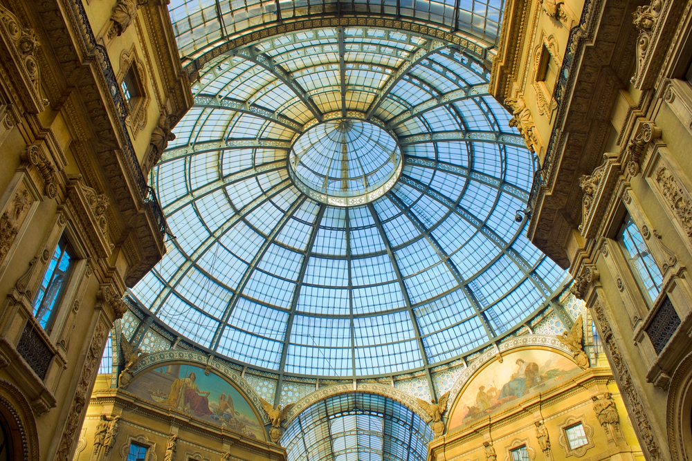 Glaskuppel der Galleria Vittorio Emanuele II in Mailand