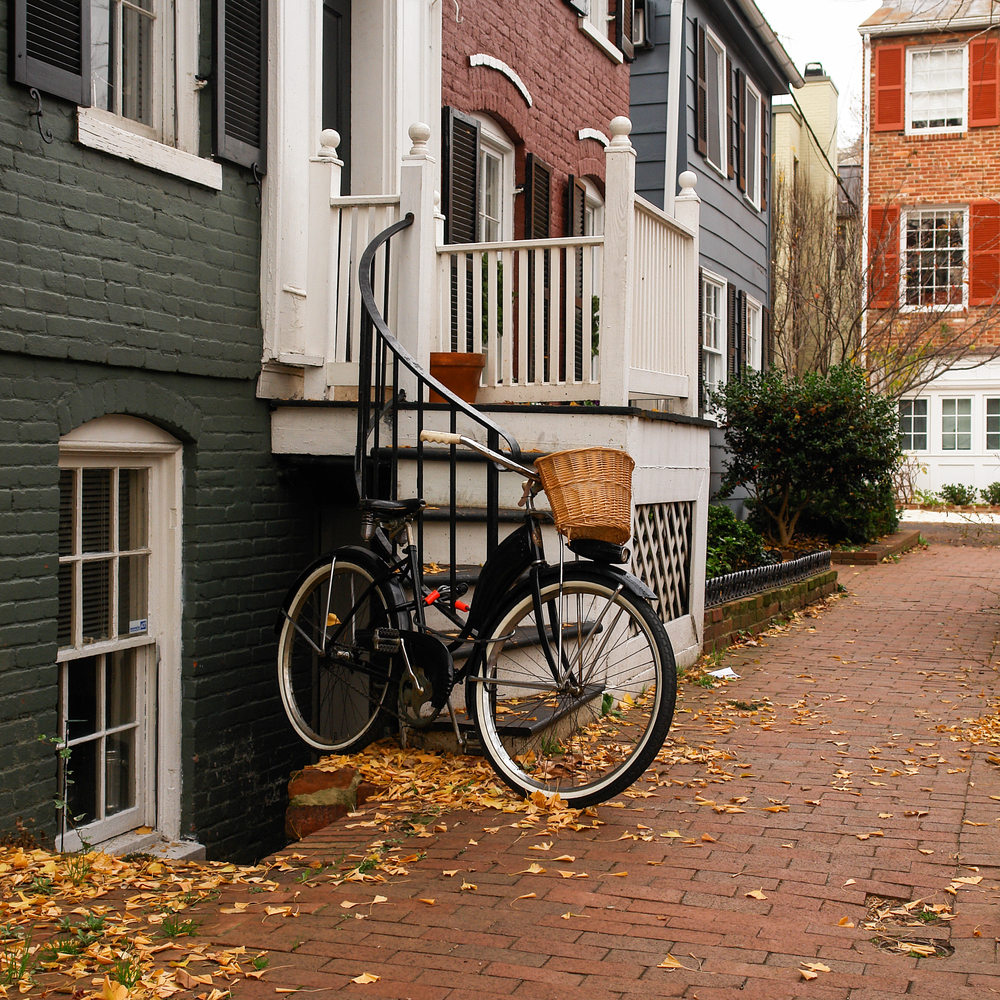 Historische Reihenhäuser in Georgetown in Washington, D.C.