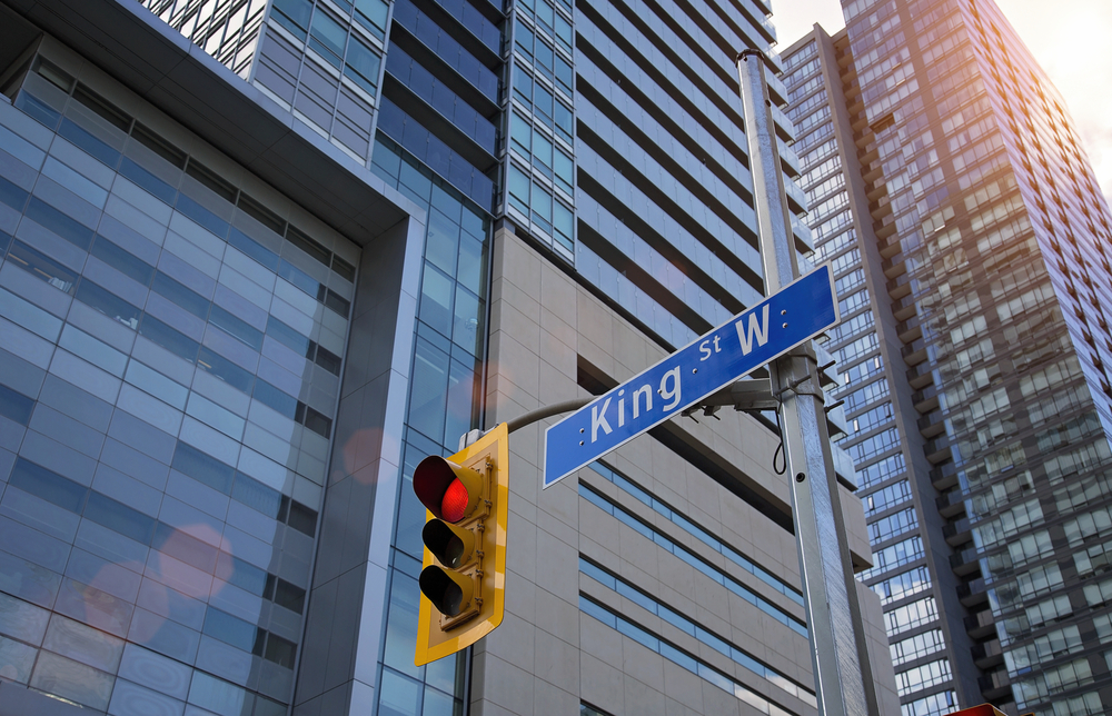 King Street im Entertainment District von Toronto