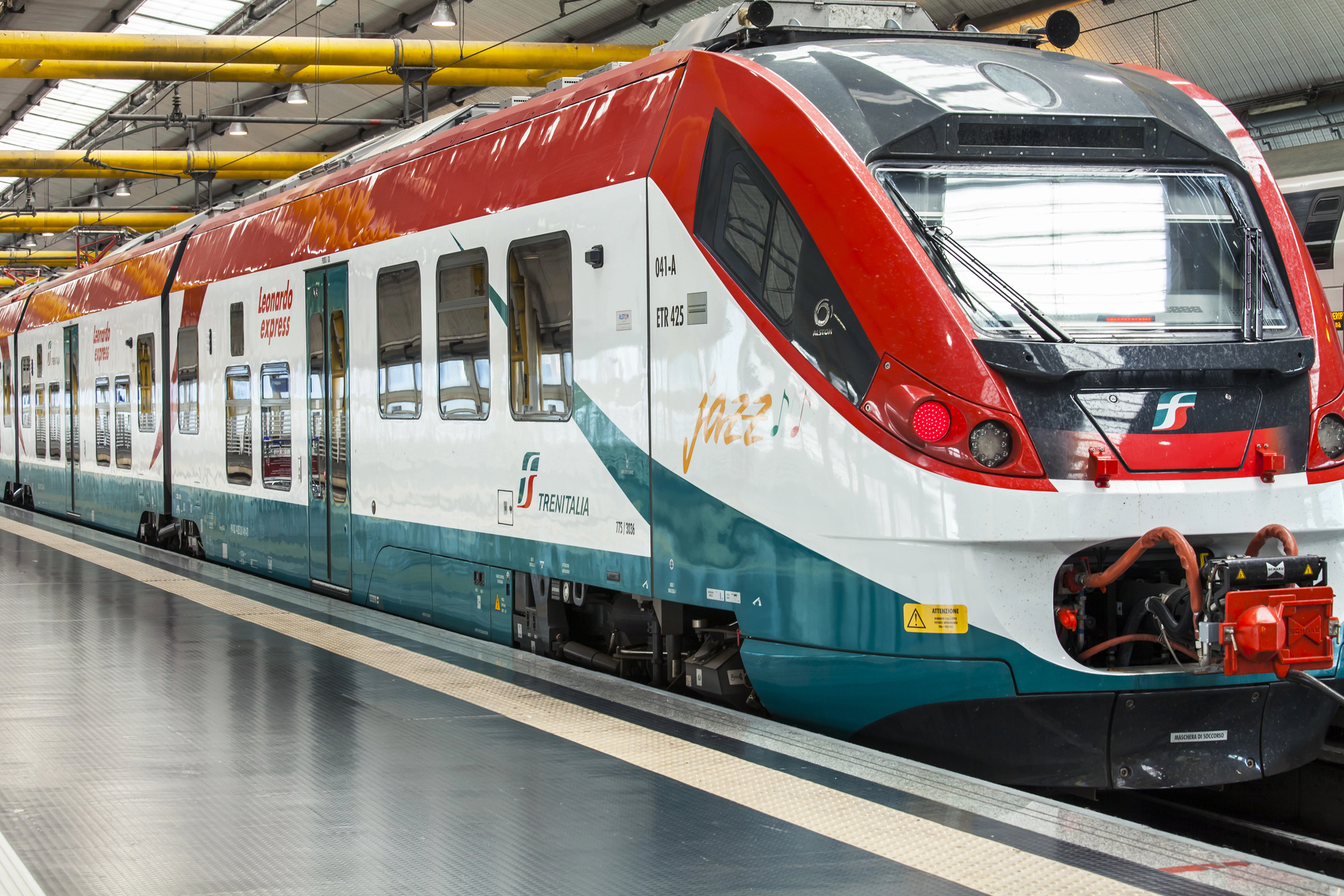 Leonardo Express am Bahnhof des Flughafens Fiumicino