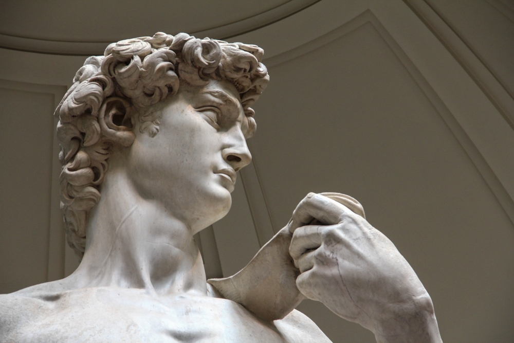 Michelangelos David in der Galleria dell'Accademia in Florenz