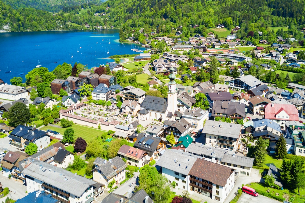 St. Gilgen am Wolfgangsee von oben