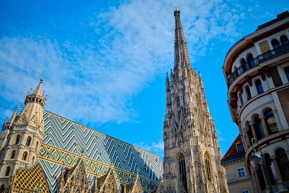Stephansdom vom Stephansplatz in Wien aus gesehen