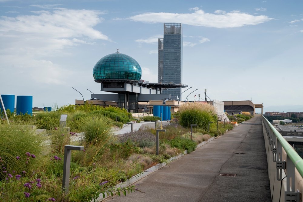 Die alte Teststrecke auf dem Dach der Fiat-Fabrik Lingotto in Turin