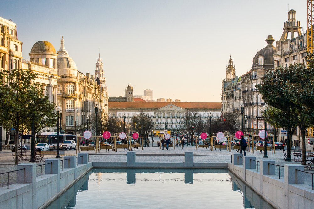 Die Avenida dos Aliados in Porto