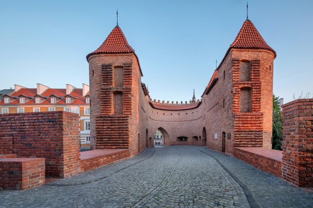Die Barbakane in Warschau zwischen Old Town und Nowe Miasto