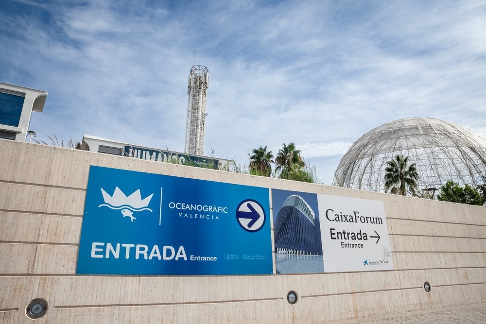 Der Eingang zum Oceanogràfic