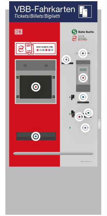 Fahrkartenautomat für den öffentlichen Nahverkehr in Berlin