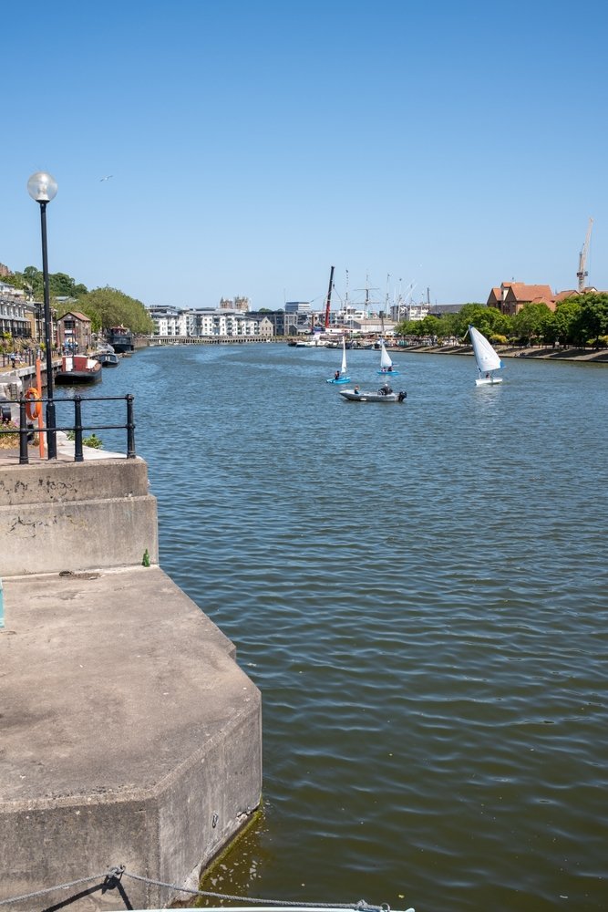 Floating Harbour und die Kais am Harbourside in Bristol