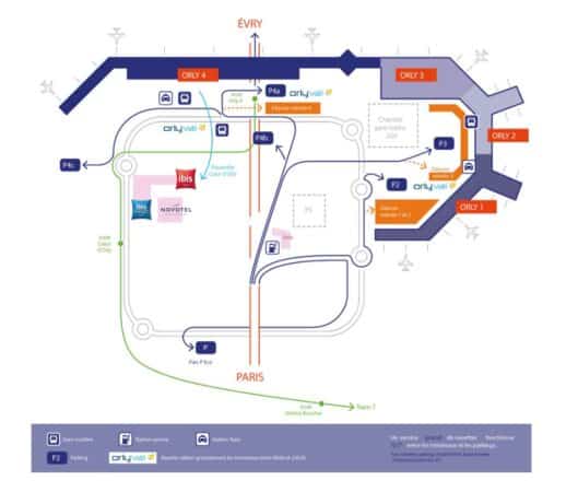 Flughafen Orly Übersicht