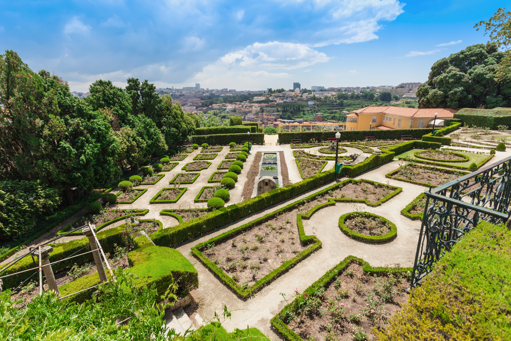 Die Gärten Jardins do Palácio de Cristal in Porto
