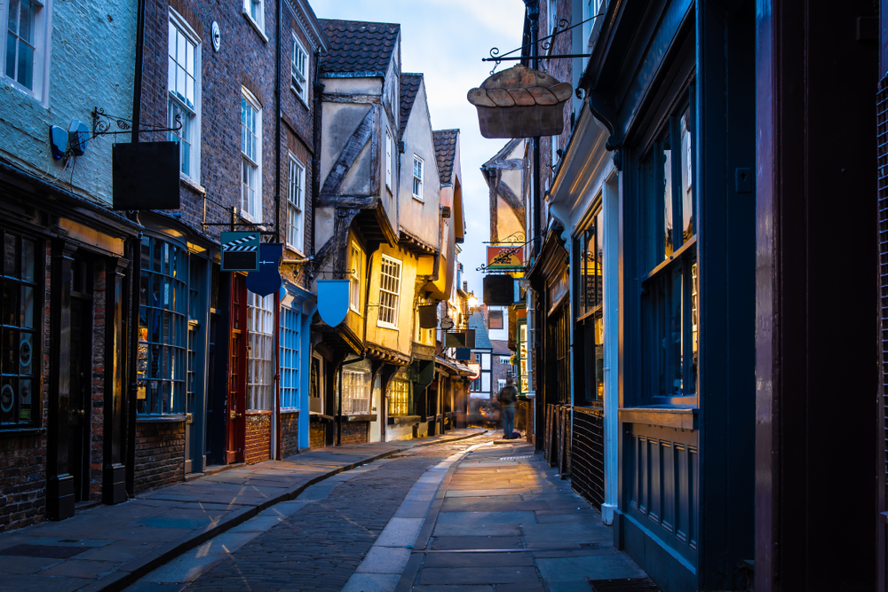 Die mittelalterliche Gasse The Shambles in York