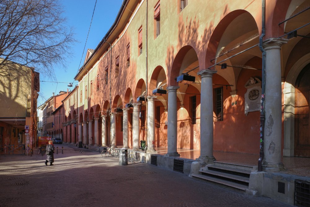 Das Gebäude des Kunstmuseums Pinacoteca Nazionale in Bologna