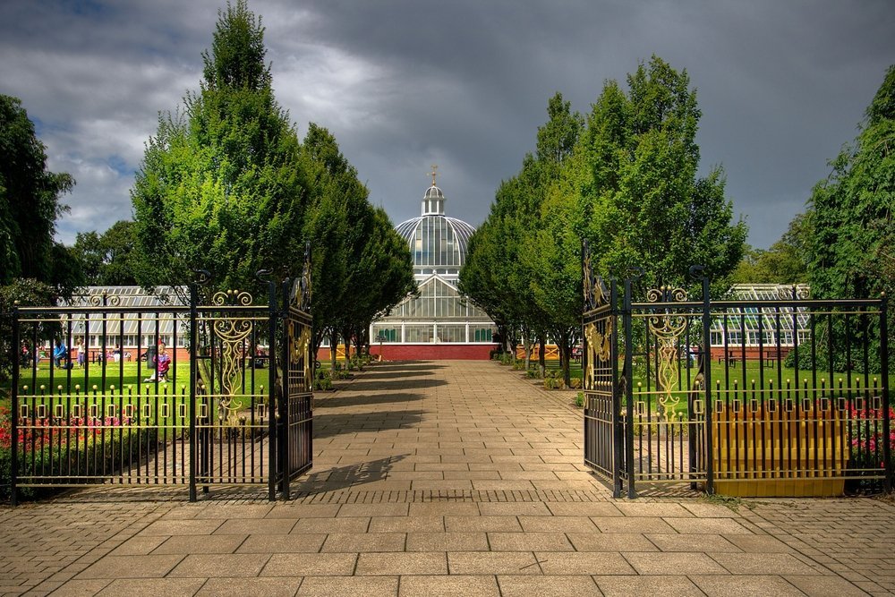 Das Gewächshaus im Queen's Park in Southside, Glasgow