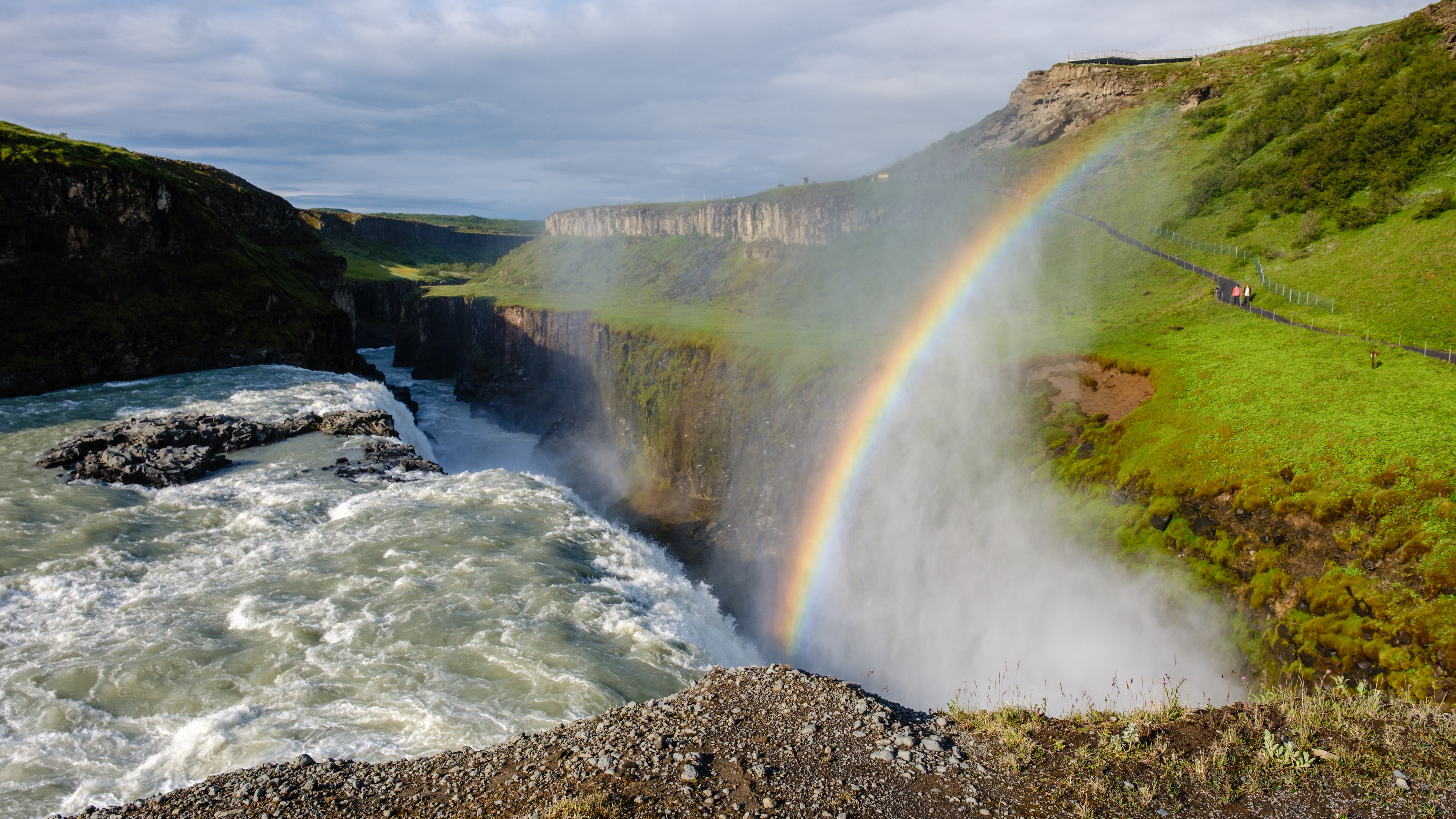 Der Gullfoss stürzt in die Schlucht