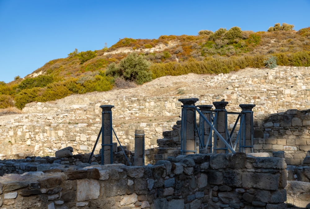 Die hellenistischen Häuser der antiken Stadt Kamiros auf Rhodos