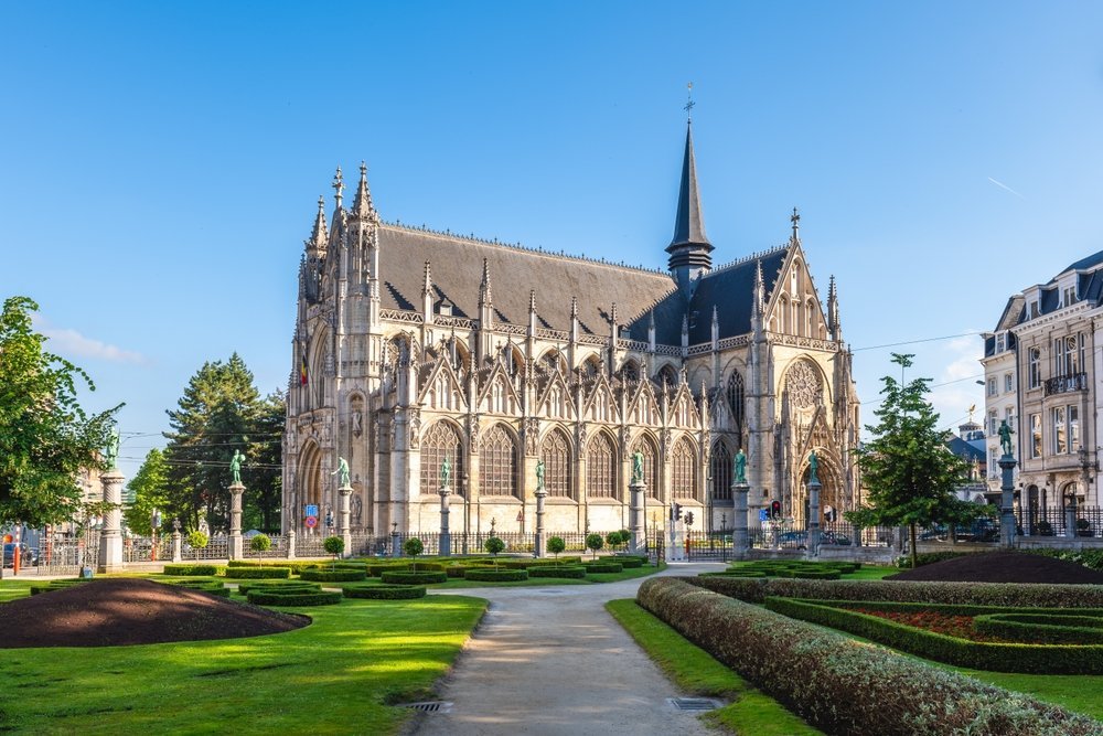 Die Kirche Notre-Dame du Sablon im Viertel Sablon in Brüssel