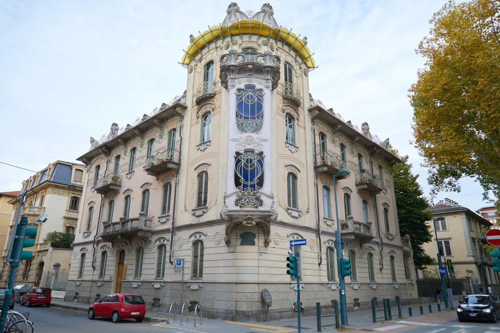 Das Liberty-Gebäude Casa Fenoglio-Lafleur in Cit Turin in Turin