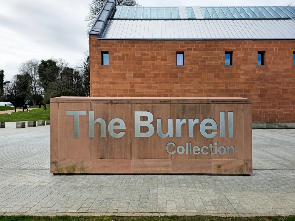 Das Museum The Burrell Collection im Pollok Country Park in Glasgow