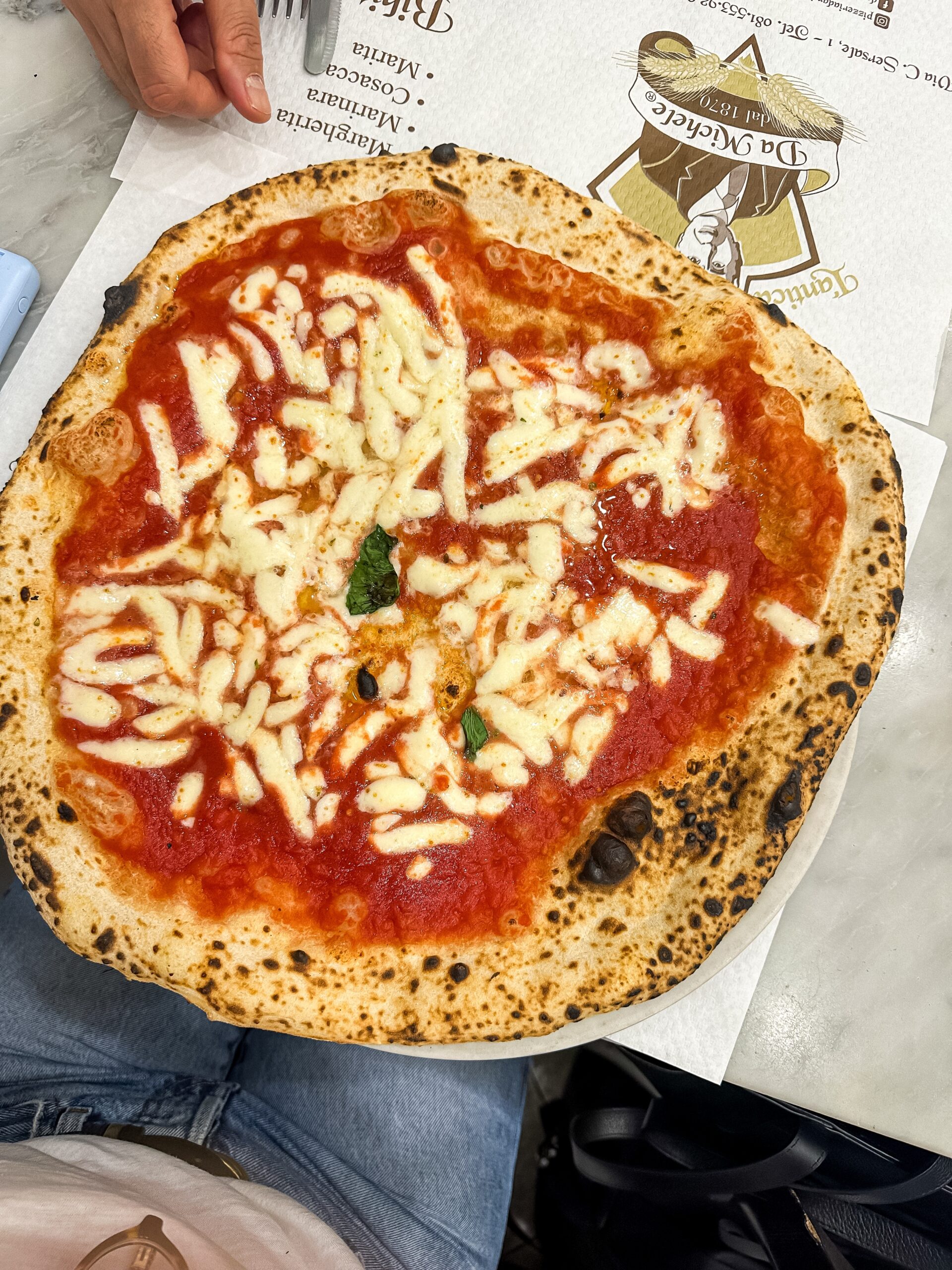 Pizza Margherita in Neapel