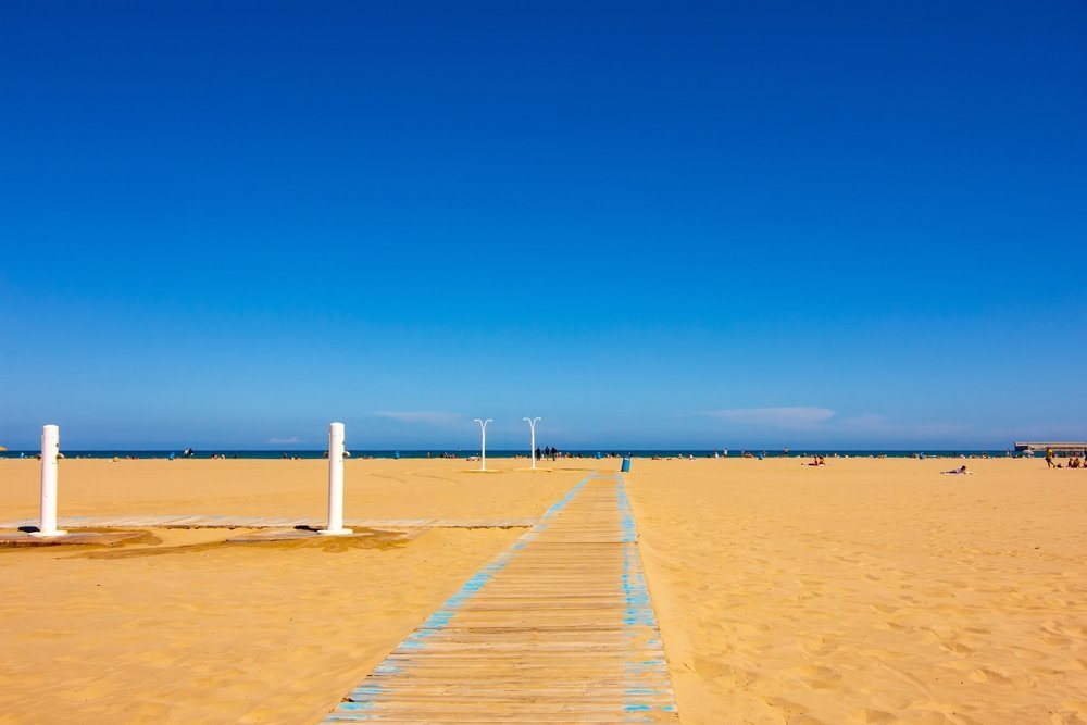 Playa de la Malvarrosa am Mittelmeer