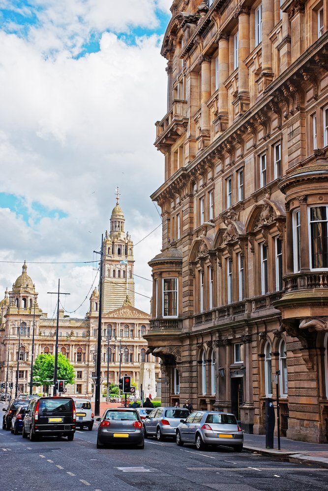 Das Rathaus Glasgow City Chambers am George Square im Zentrum von Glasgow