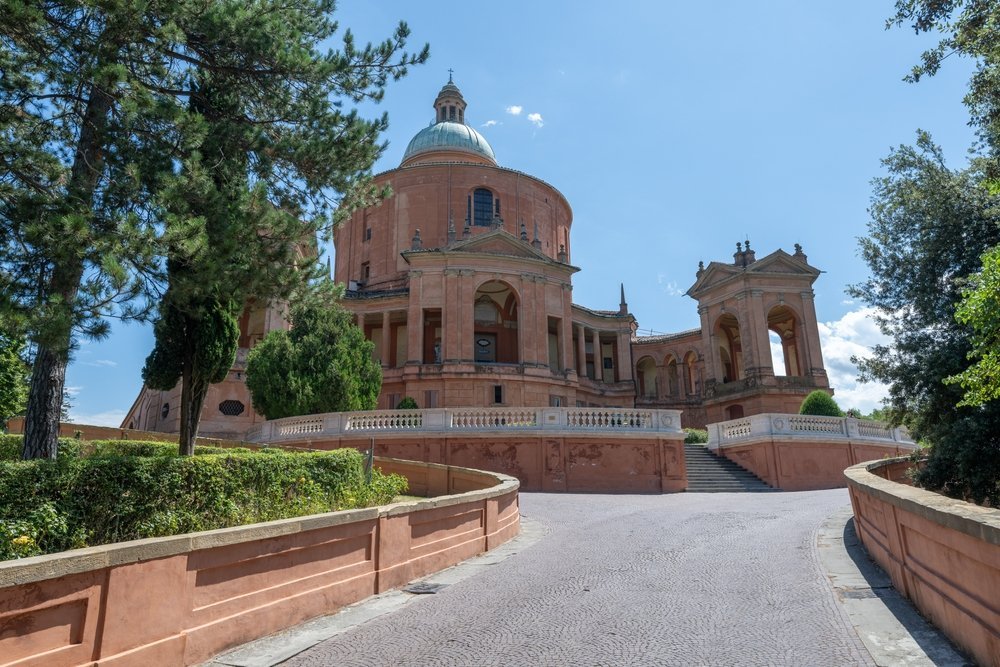 Santuario della Madonna di San Luca auf dem Hügel über Bologna
