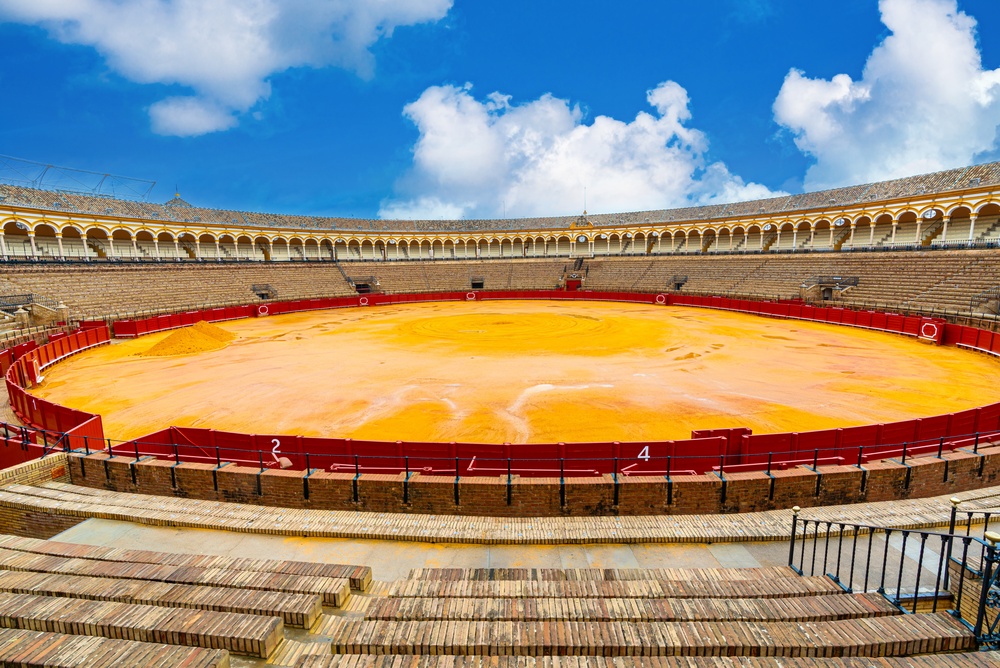 Die Stierkampfarena Plaza de Toros de la Real Maestranza in Sevilla