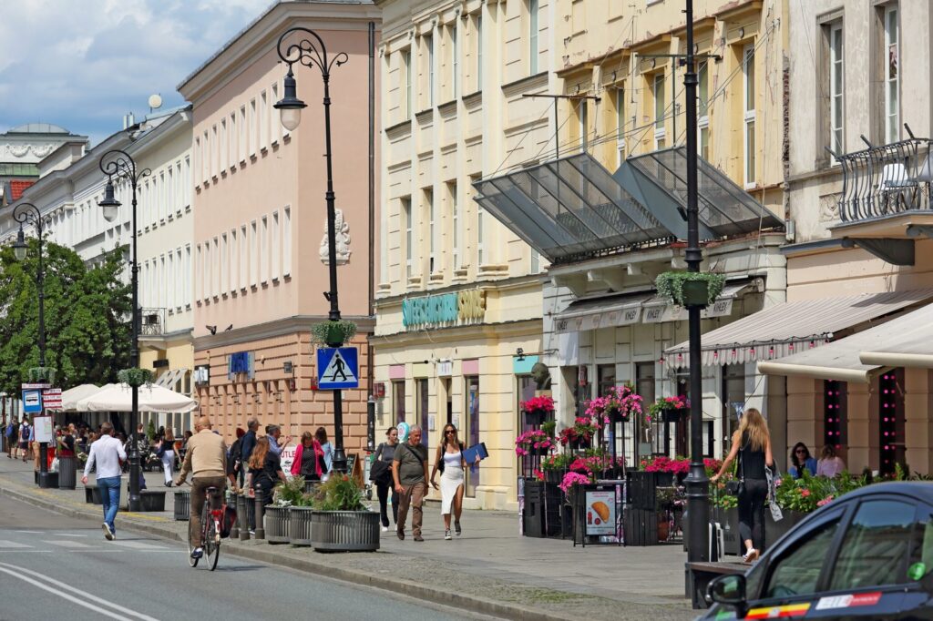 Die Straße Nowy Świat in Warschau