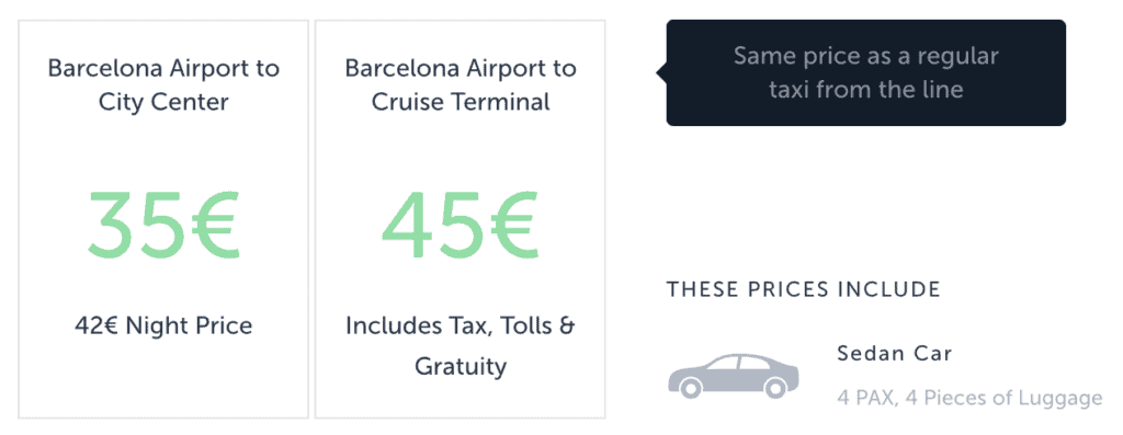 Taxi Flughafen Barcelona