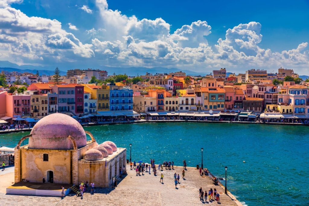 Der venezianische Hafen von Chania auf Kreta