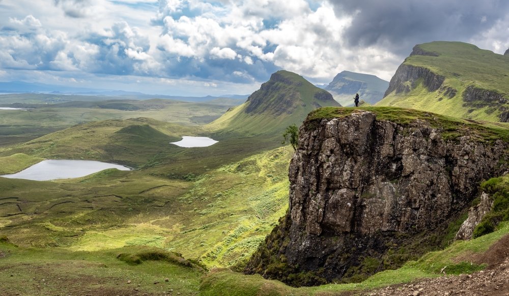Wo man auf der Isle of Skye übernachten sollte: Blick von der Wanderung am Quiraing auf der Halbinsel Trotternish